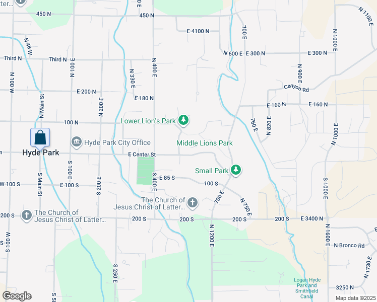 map of restaurants, bars, coffee shops, grocery stores, and more near 531 East Hyde Park Lane in Hyde Park