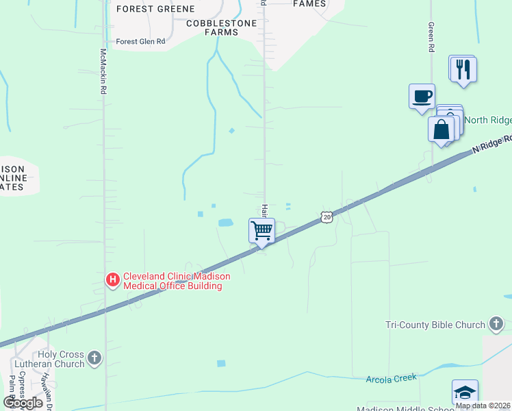map of restaurants, bars, coffee shops, grocery stores, and more near 2764 Haines Road in Madison