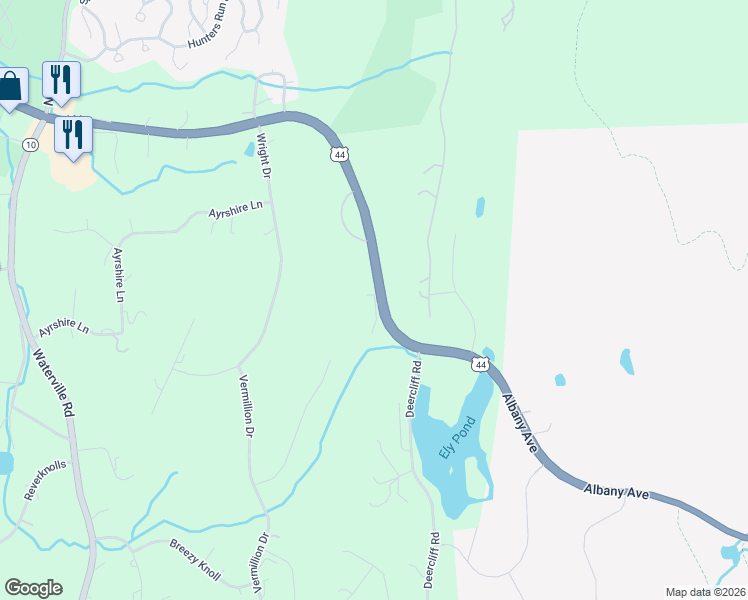 map of restaurants, bars, coffee shops, grocery stores, and more near 75 Avon Mountain Road in Avon