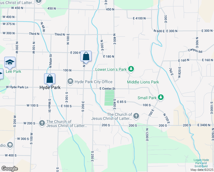 map of restaurants, bars, coffee shops, grocery stores, and more near in Hyde Park