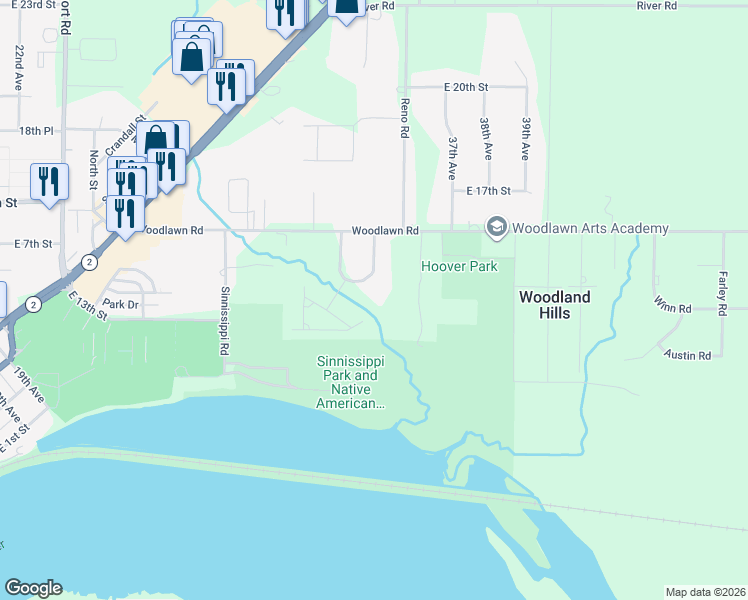 map of restaurants, bars, coffee shops, grocery stores, and more near 1310 Mineral Springs Road in Sterling