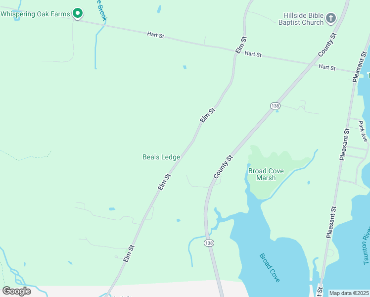 map of restaurants, bars, coffee shops, grocery stores, and more near 2771 Elm Street in Dighton