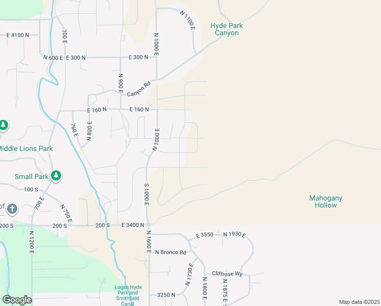 map of restaurants, bars, coffee shops, grocery stores, and more near 1128 East 50 North in Hyde Park