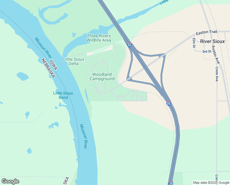 map of restaurants, bars, coffee shops, grocery stores, and more near 1451 Benton Lane in Little Sioux