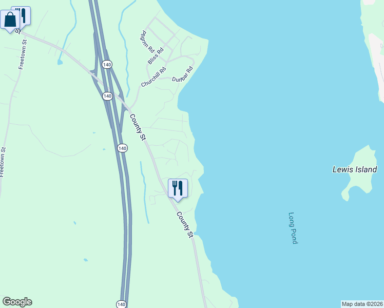 map of restaurants, bars, coffee shops, grocery stores, and more near 23 Hilltop Acres Drive in Lakeville