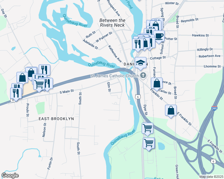 map of restaurants, bars, coffee shops, grocery stores, and more near 7 Middle Street in Brooklyn