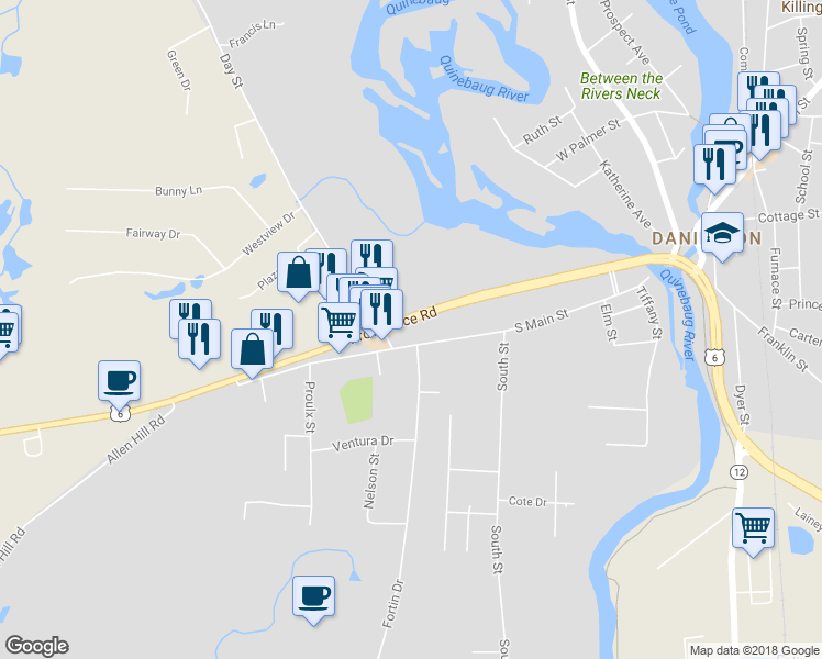 map of restaurants, bars, coffee shops, grocery stores, and more near 82 South Main Street in Brooklyn