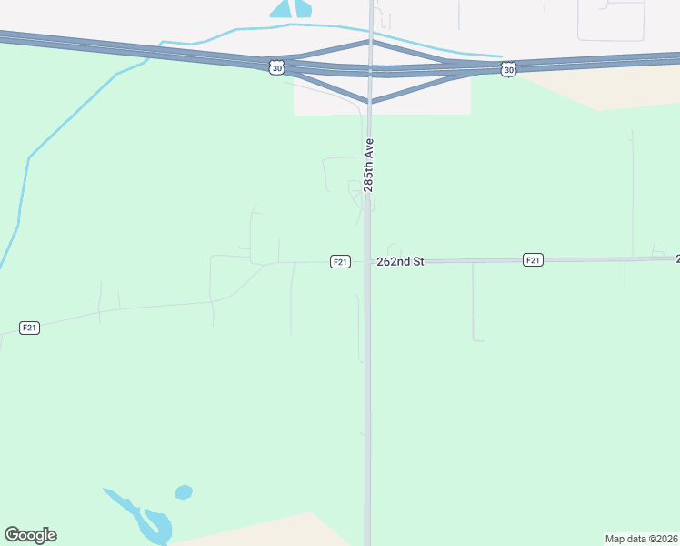 map of restaurants, bars, coffee shops, grocery stores, and more near 2849 262nd Street in DeWitt
