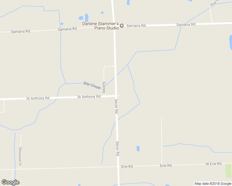 map of restaurants, bars, coffee shops, grocery stores, and more near 10218 Secor Road in Temperance