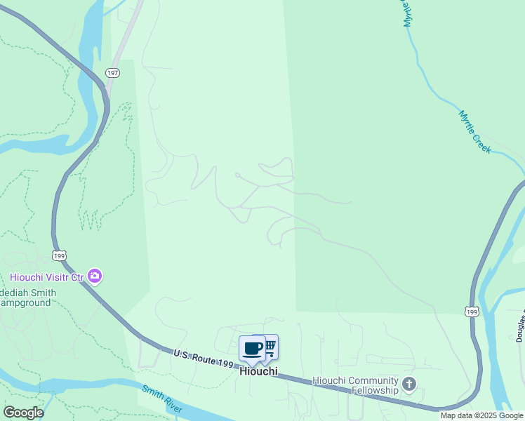 map of restaurants, bars, coffee shops, grocery stores, and more near 260 Hyatt Heights in Crescent City