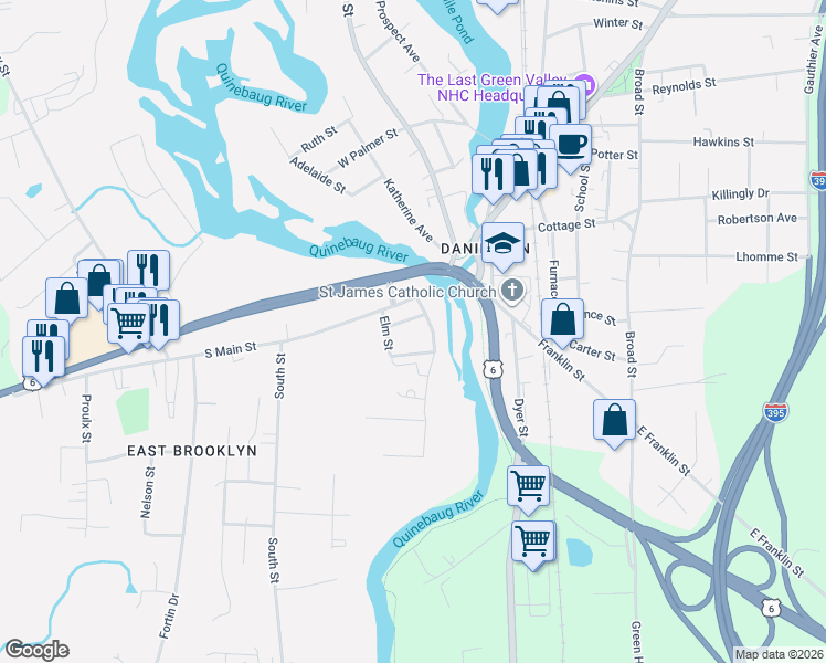 map of restaurants, bars, coffee shops, grocery stores, and more near 7 Middle Street in Brooklyn
