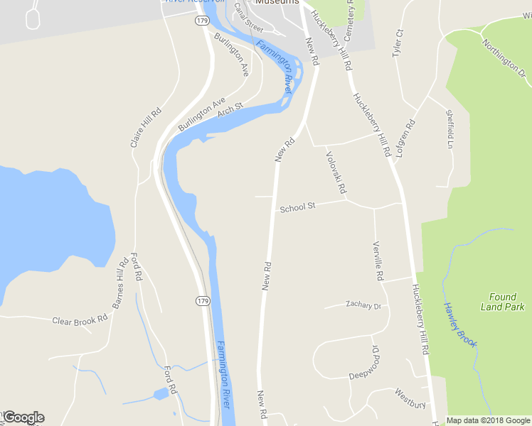 map of restaurants, bars, coffee shops, grocery stores, and more near 107 New Road in Avon