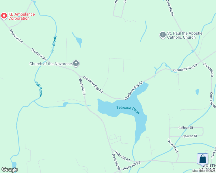 map of restaurants, bars, coffee shops, grocery stores, and more near 3014 David Avenue in Killingly