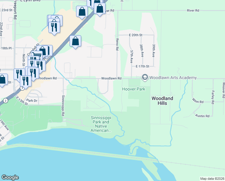 map of restaurants, bars, coffee shops, grocery stores, and more near 1309 Mineral Springs Road in Sterling