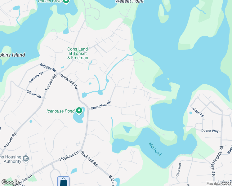 map of restaurants, bars, coffee shops, grocery stores, and more near 27 Champlain Rd in Orleans