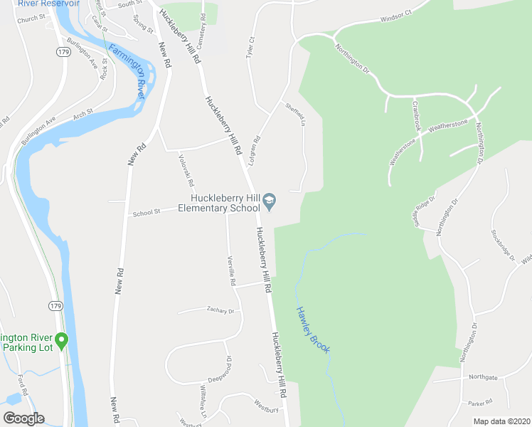 map of restaurants, bars, coffee shops, grocery stores, and more near 114 Huckleberry Hill Road in Avon