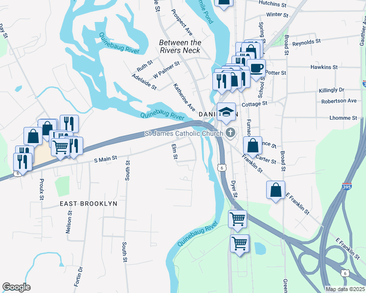 map of restaurants, bars, coffee shops, grocery stores, and more near 7 Middle Street in Brooklyn