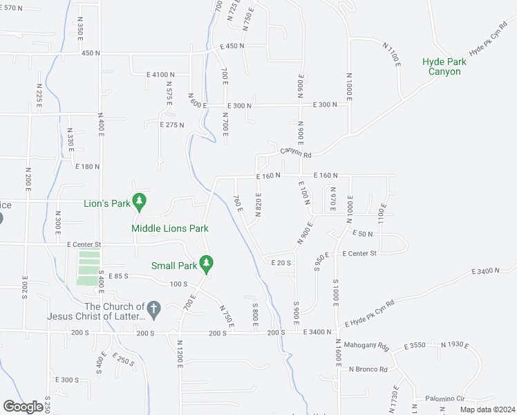 map of restaurants, bars, coffee shops, grocery stores, and more near 84 North 820 East in Hyde Park