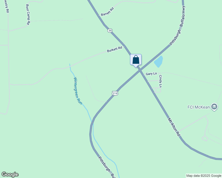 map of restaurants, bars, coffee shops, grocery stores, and more near 6909 U.S. 219 in Lewis Run