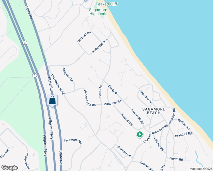 map of restaurants, bars, coffee shops, grocery stores, and more near 19 McGrath Road in Bourne