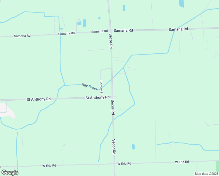 map of restaurants, bars, coffee shops, grocery stores, and more near 10315 Secor Road in Temperance