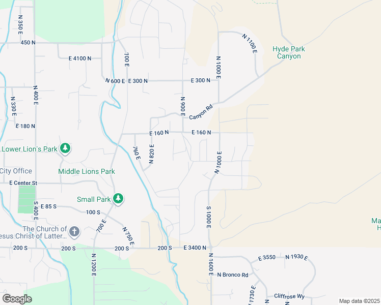 map of restaurants, bars, coffee shops, grocery stores, and more near 120 North 900 East in Hyde Park