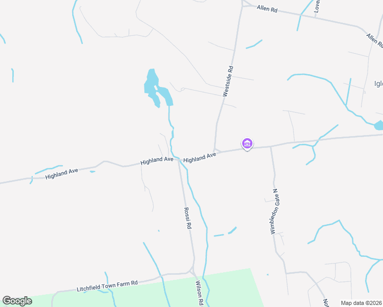 map of restaurants, bars, coffee shops, grocery stores, and more near 4 Rossi Road in Torrington