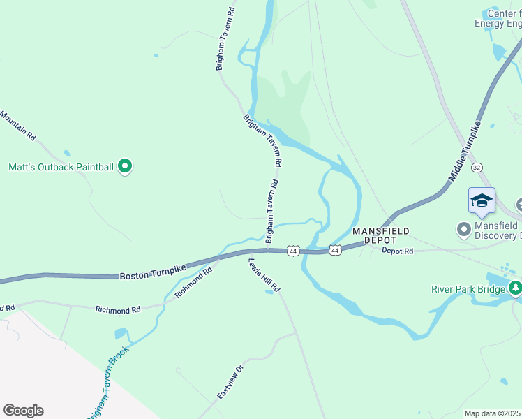 map of restaurants, bars, coffee shops, grocery stores, and more near 27 Brigham Tavern Road in Coventry