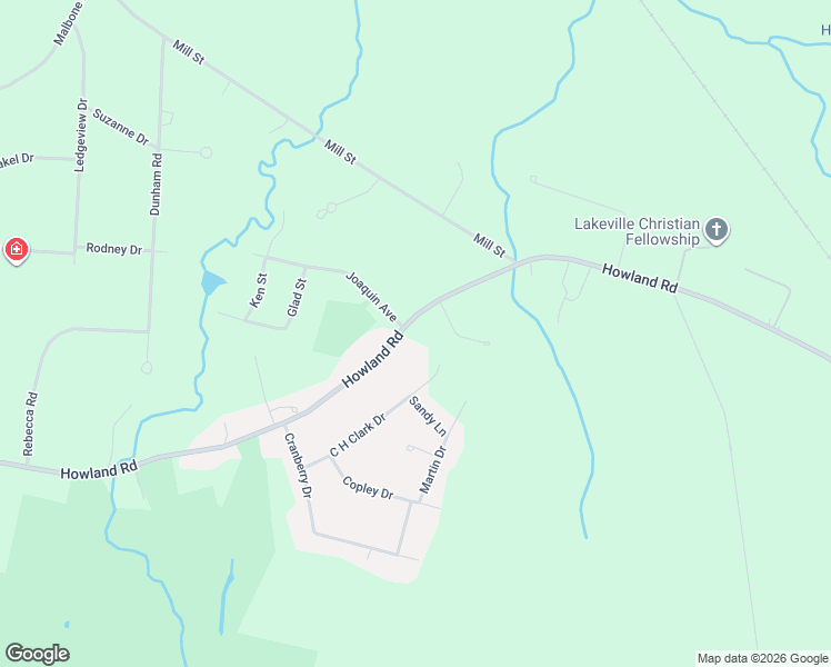map of restaurants, bars, coffee shops, grocery stores, and more near 1 Howland Road in Lakeville