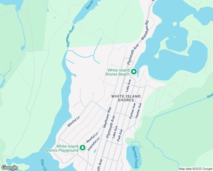 map of restaurants, bars, coffee shops, grocery stores, and more near 58 Mayflower Lane in Wareham