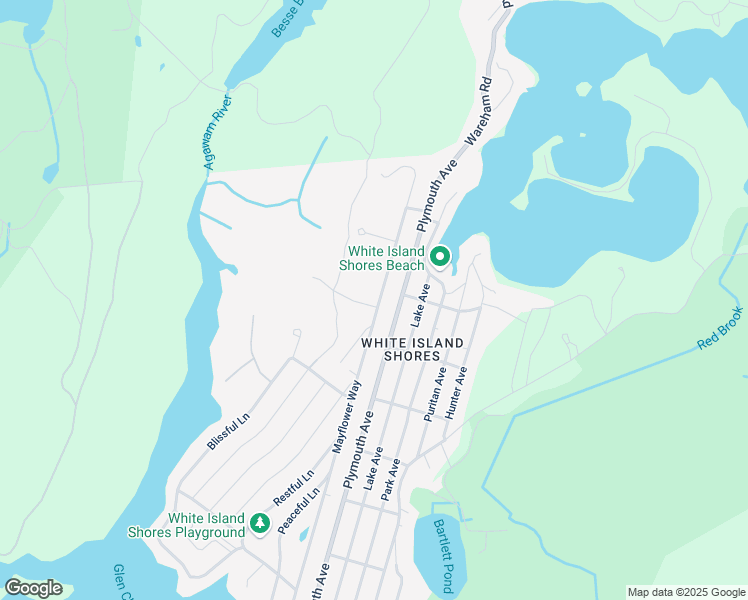 map of restaurants, bars, coffee shops, grocery stores, and more near 58 Mayflower Lane in Wareham