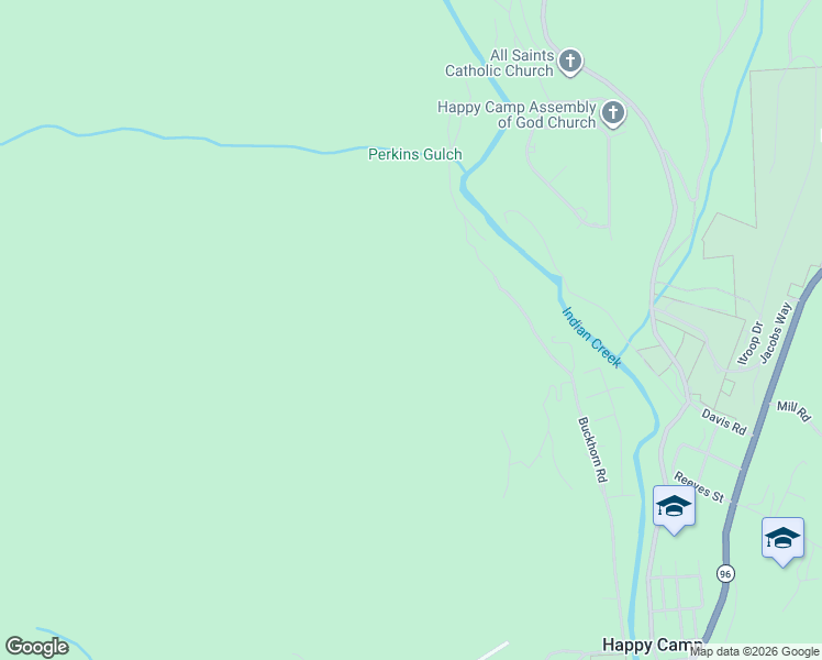 map of restaurants, bars, coffee shops, grocery stores, and more near in Happy Camp