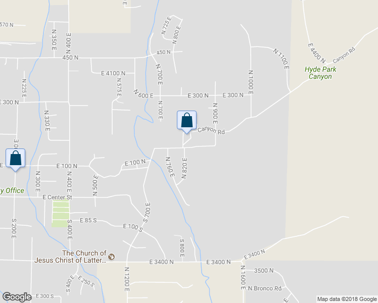 map of restaurants, bars, coffee shops, grocery stores, and more near 146 North 820 East in Hyde Park