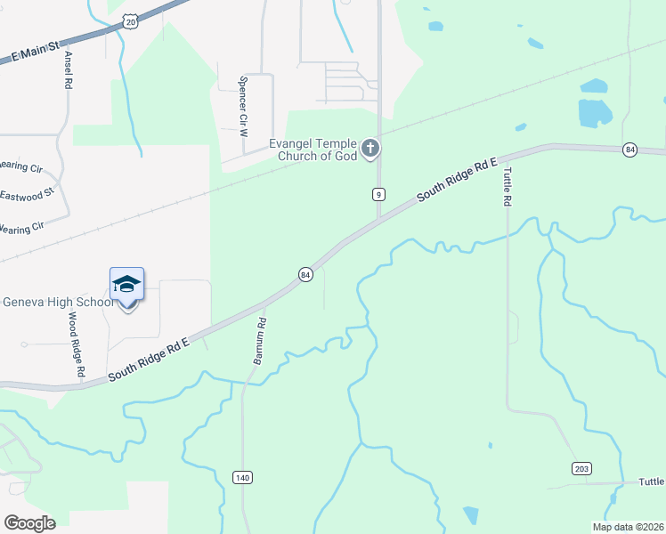 map of restaurants, bars, coffee shops, grocery stores, and more near 2846 Sylvan Road in Geneva