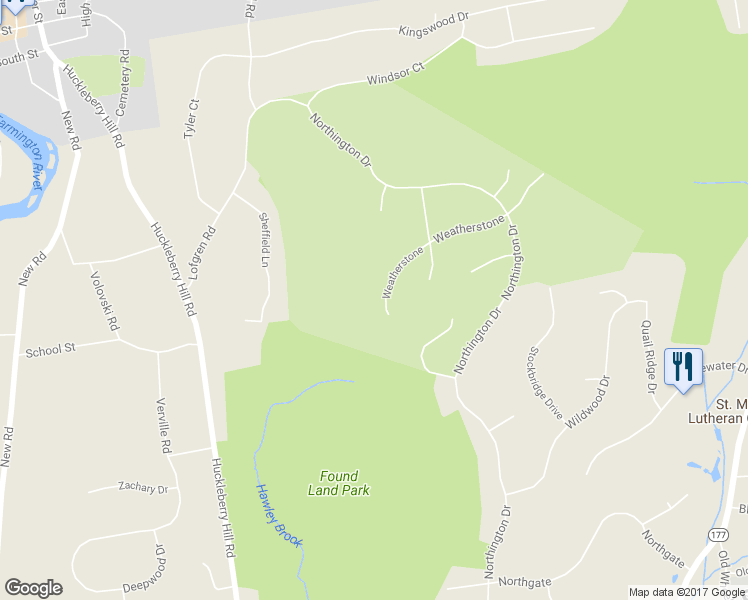 map of restaurants, bars, coffee shops, grocery stores, and more near 66 Weatherstone in Avon