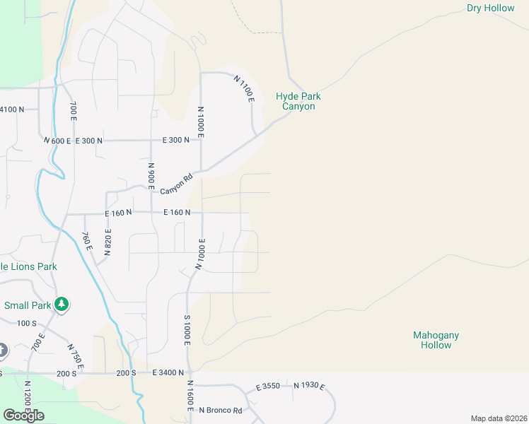 map of restaurants, bars, coffee shops, grocery stores, and more near 1213 East 160 North in Hyde Park