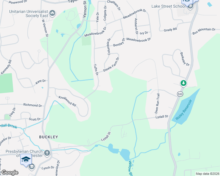 map of restaurants, bars, coffee shops, grocery stores, and more near 631 Lydall Street in Manchester