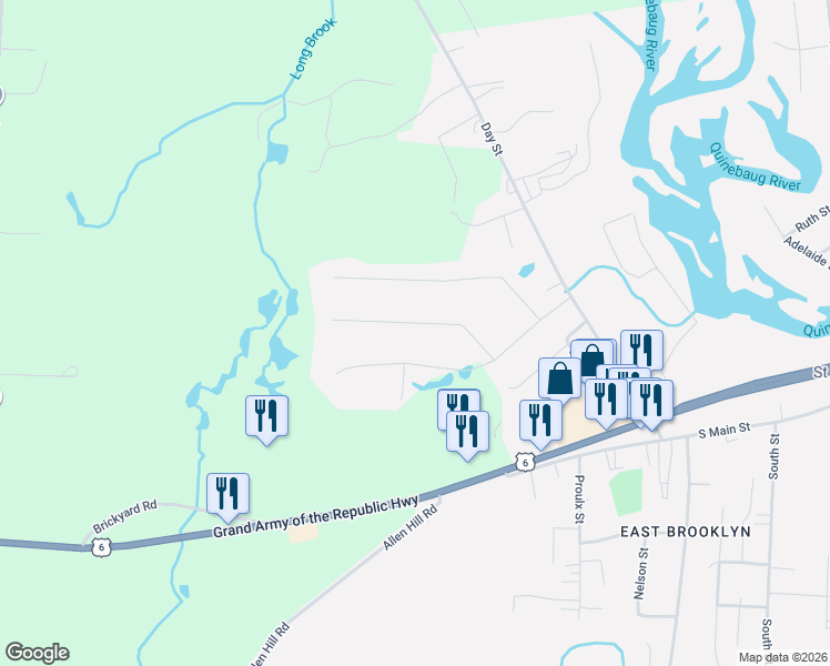 map of restaurants, bars, coffee shops, grocery stores, and more near 23 Fairway Drive in Brooklyn