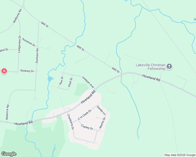 map of restaurants, bars, coffee shops, grocery stores, and more near 5 Howland Road in Lakeville