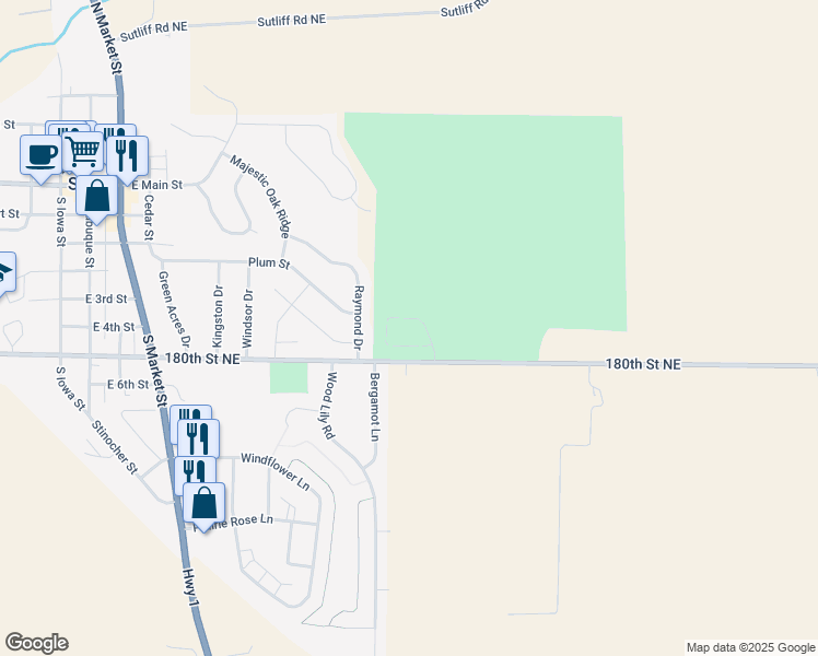 map of restaurants, bars, coffee shops, grocery stores, and more near 926 Long Drive in Solon