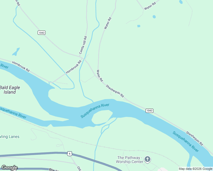 map of restaurants, bars, coffee shops, grocery stores, and more near Water Road in Towanda