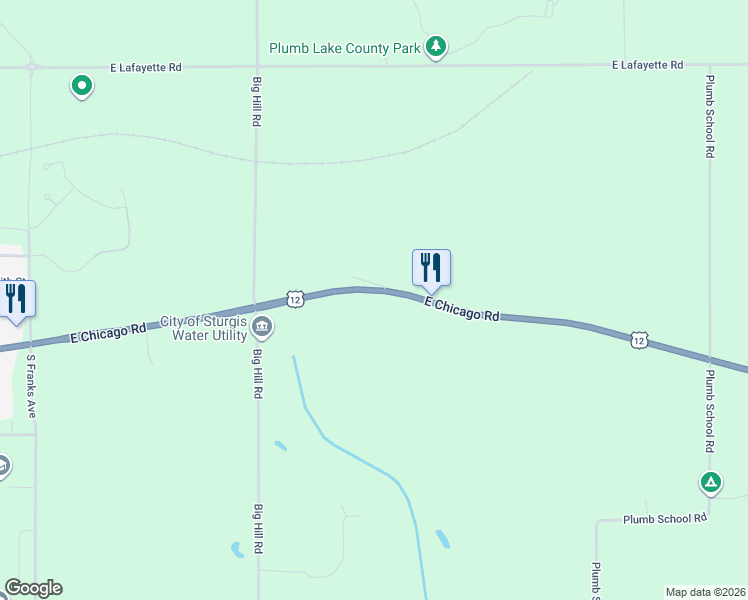 map of restaurants, bars, coffee shops, grocery stores, and more near 29251 U.S. 12 in Sturgis