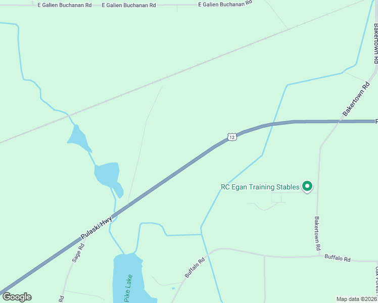 map of restaurants, bars, coffee shops, grocery stores, and more near 4955 U.S. 12 in Buchanan