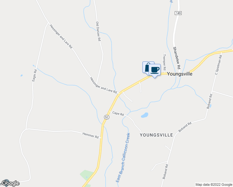 map of restaurants, bars, coffee shops, grocery stores, and more near 4012 Highway 52 in Livingston Manor