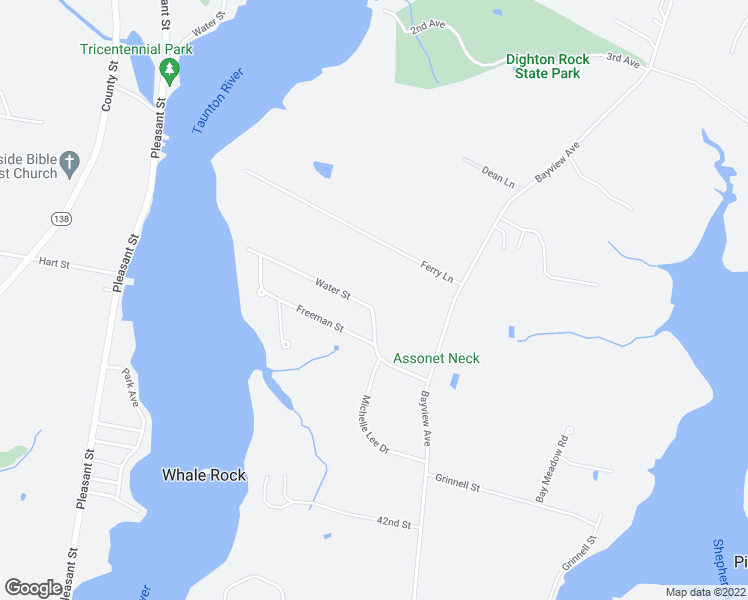 map of restaurants, bars, coffee shops, grocery stores, and more near 19 Water Street in Berkley