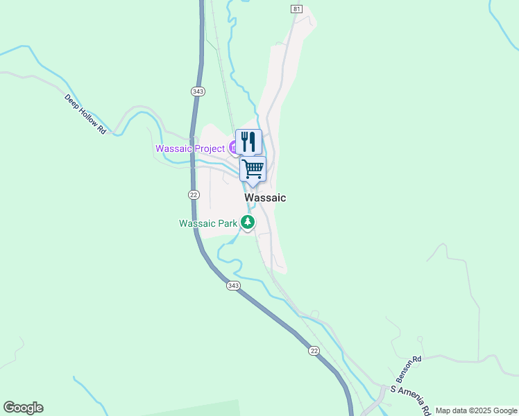 map of restaurants, bars, coffee shops, grocery stores, and more near in Wassaic