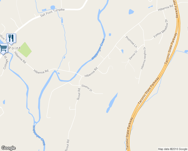 map of restaurants, bars, coffee shops, grocery stores, and more near 168 Hibernia Road in Salt Point