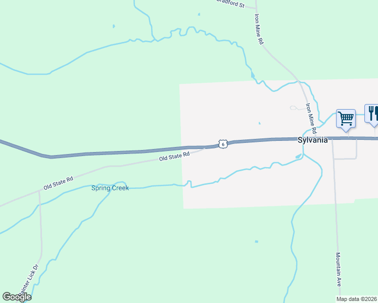 map of restaurants, bars, coffee shops, grocery stores, and more near 1781 Sylvania Road in Troy