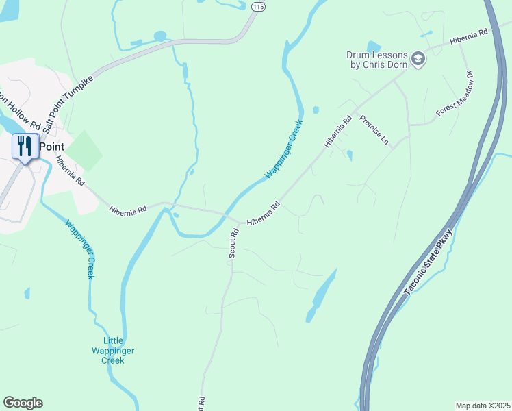 map of restaurants, bars, coffee shops, grocery stores, and more near 169 Hibernia Road in Salt Point