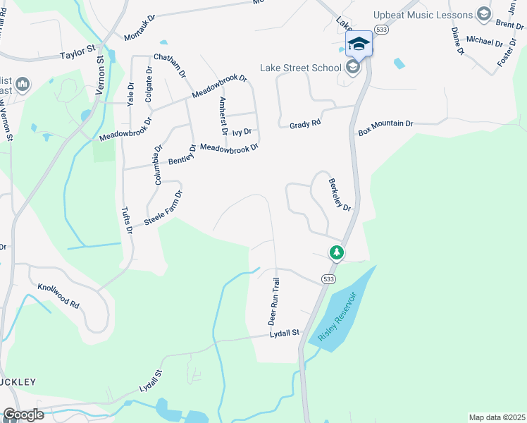 map of restaurants, bars, coffee shops, grocery stores, and more near 178 Deer Run Trail in Manchester